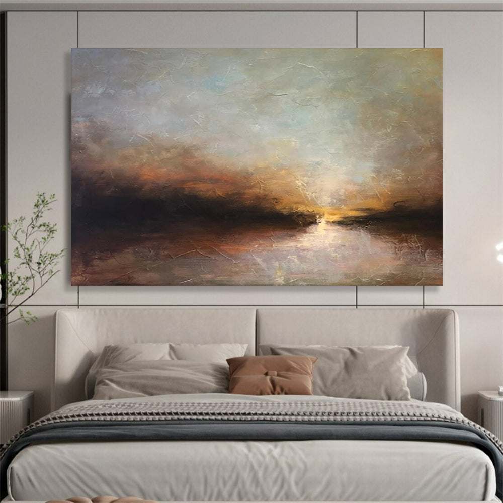 evening scenic abstract canvas design 7